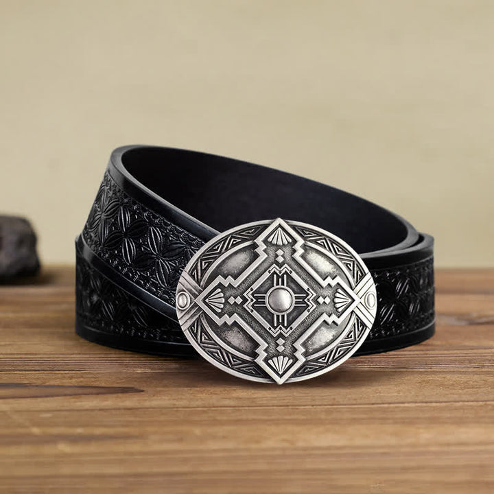 Herren DIY Native Indian Western Schnallengürtel aus Leder