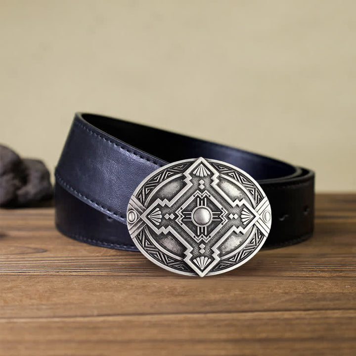 Herren DIY Native Indian Western Schnallengürtel aus Leder