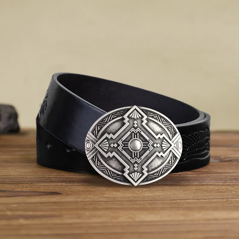 Herren DIY Native Indian Western Schnallengürtel aus Leder