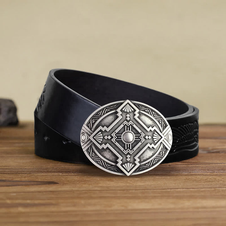 Herren DIY Native Indian Western Schnallengürtel aus Leder