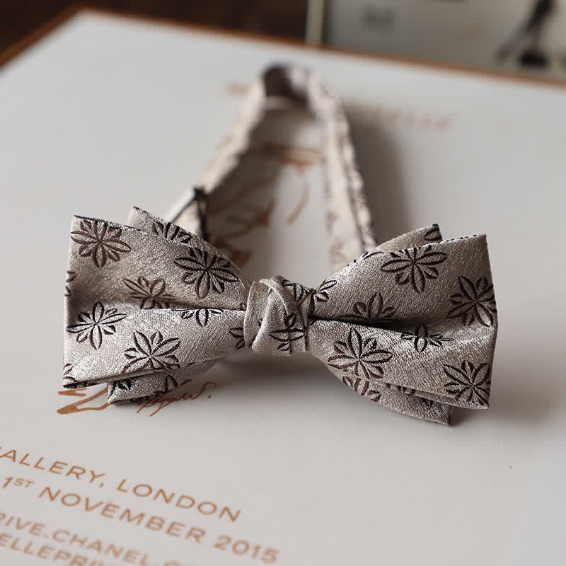 Vintage-Fliege mit Blumenmuster für Herren-Hochzeitsanzug