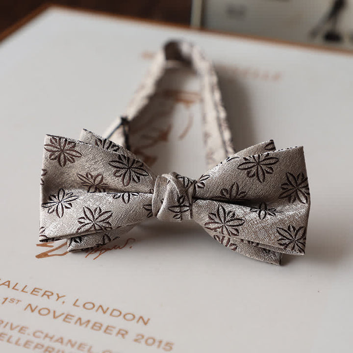 Vintage-Fliege mit Blumenmuster für Herren-Hochzeitsanzug