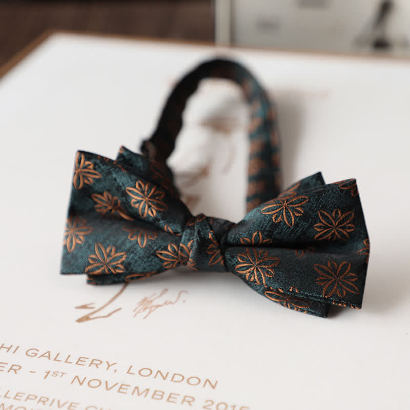 Vintage-Fliege mit Blumenmuster für Herren-Hochzeitsanzug