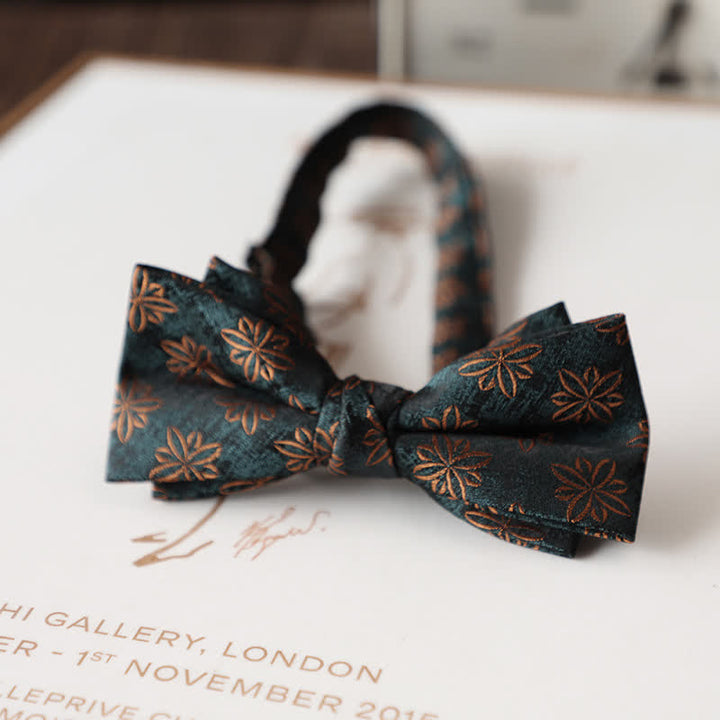 Vintage-Fliege mit Blumenmuster für Herren-Hochzeitsanzug