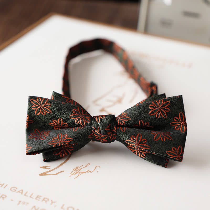 Vintage-Fliege mit Blumenmuster für Herren-Hochzeitsanzug