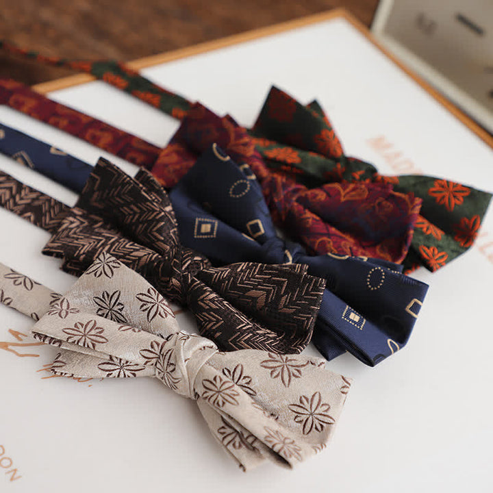 Vintage-Fliege mit Blumenmuster für Herren-Hochzeitsanzug