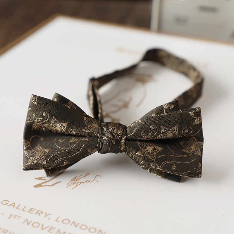 Vintage-Fliege mit Blumenmuster für Herren-Hochzeitsanzug