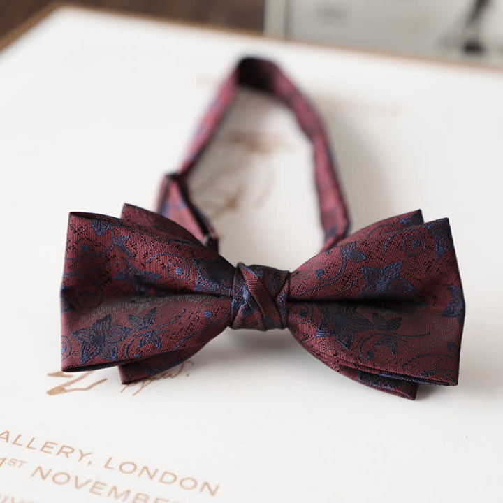 Vintage-Fliege mit Blumenmuster für Herren-Hochzeitsanzug