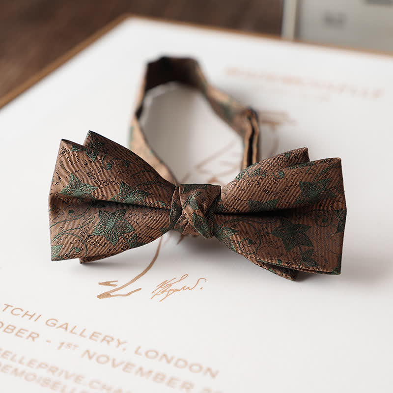 Vintage-Fliege mit Blumenmuster für Herren-Hochzeitsanzug