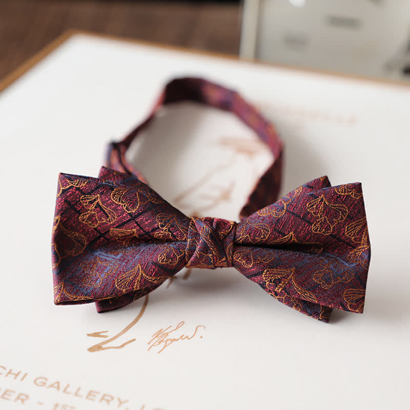 Vintage-Fliege mit Blumenmuster für Herren-Hochzeitsanzug