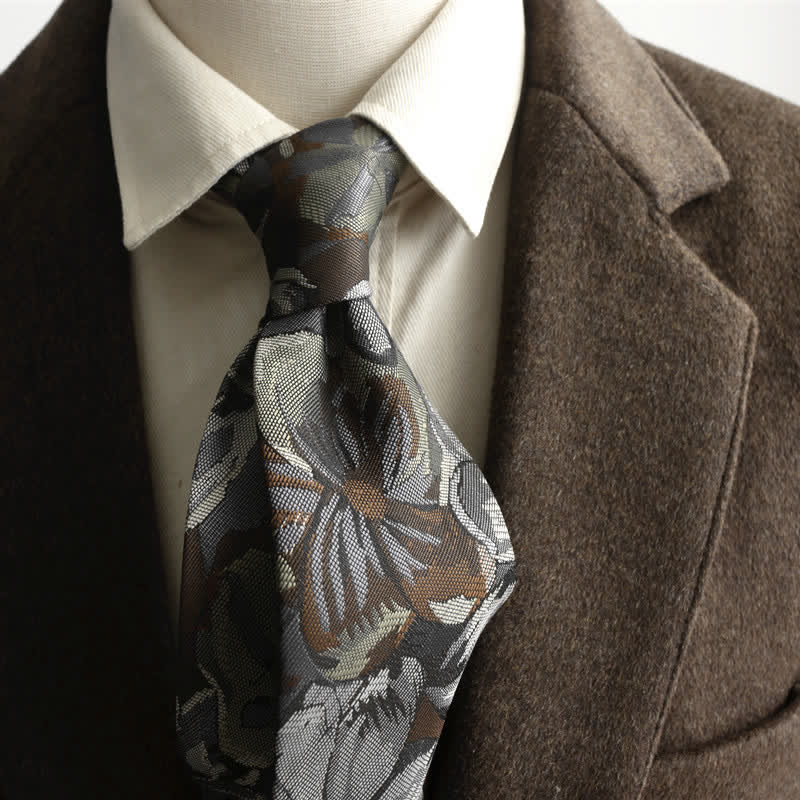 Herren Vintage Blumendruck Freizeitbreite Krawatte - Stil #2 - image 4