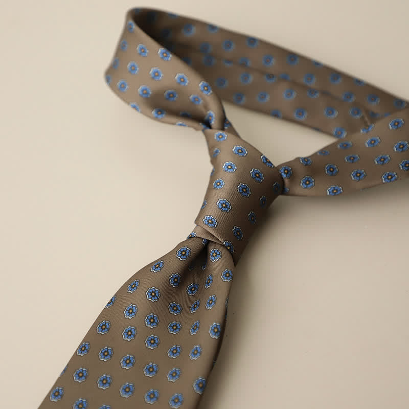 Retro Elegante Blumenmuster Krawatte für Herren
