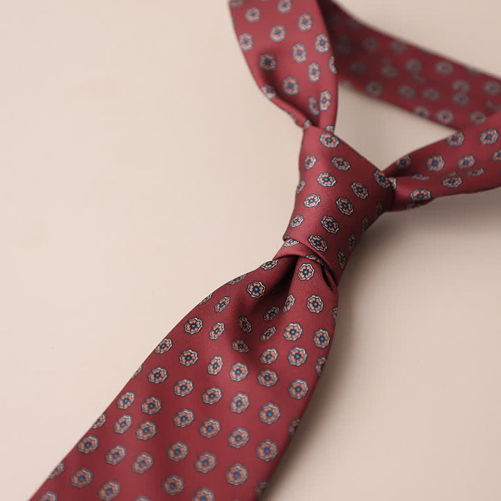 Retro Elegante Blumenmuster Krawatte für Herren
