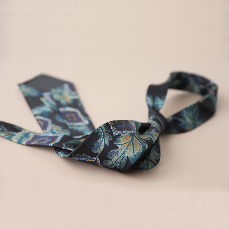 Retro Elegante Blumenmuster Krawatte für Herren