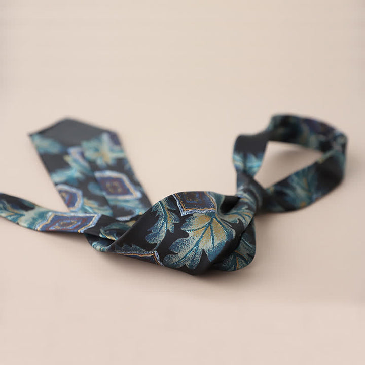 Retro Elegante Blumenmuster Krawatte für Herren