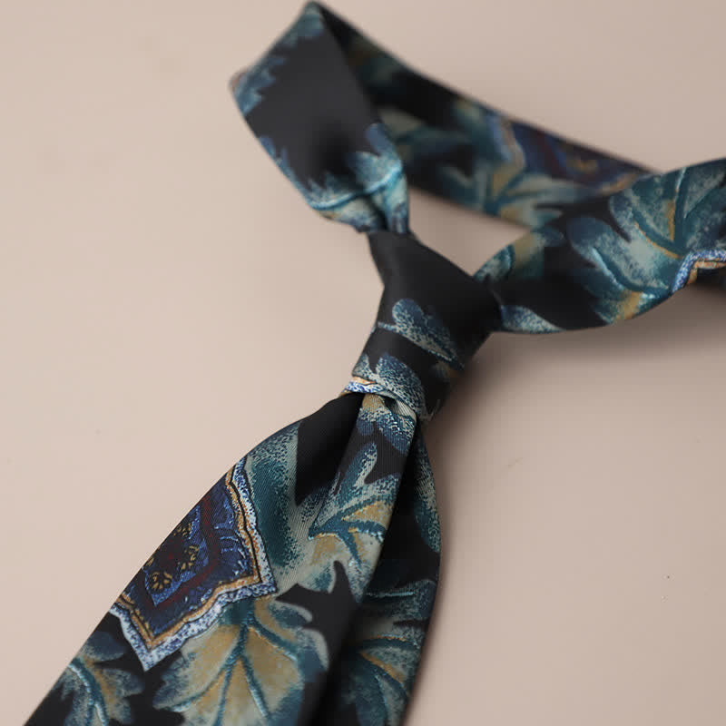 Retro Elegante Blumenmuster Krawatte für Herren