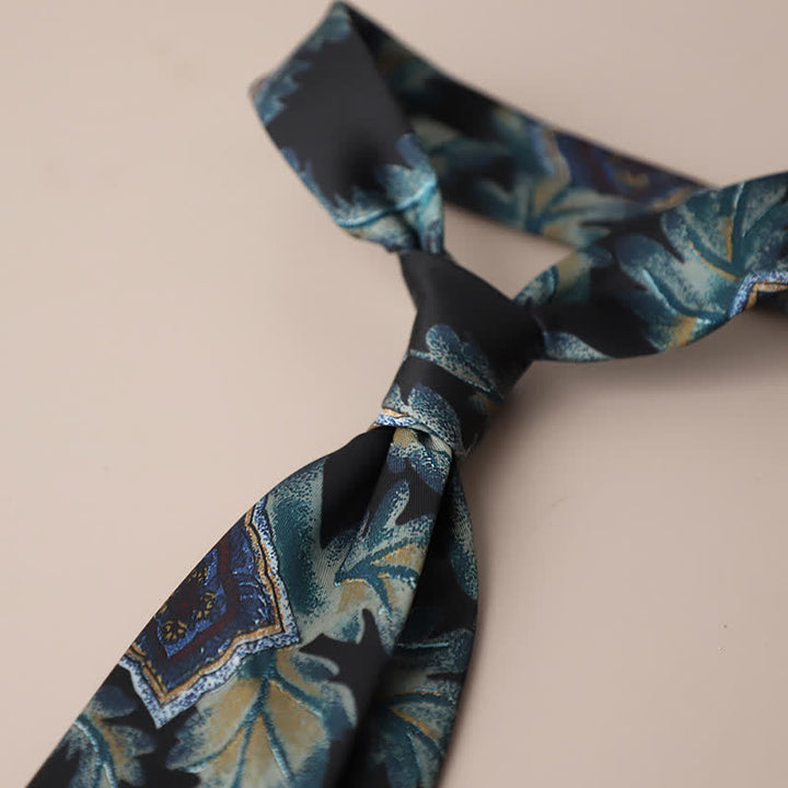 Retro Elegante Blumenmuster Krawatte für Herren