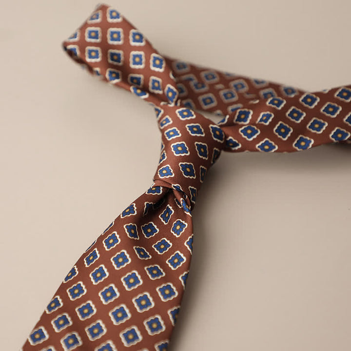 Retro Elegante Blumenmuster Krawatte für Herren