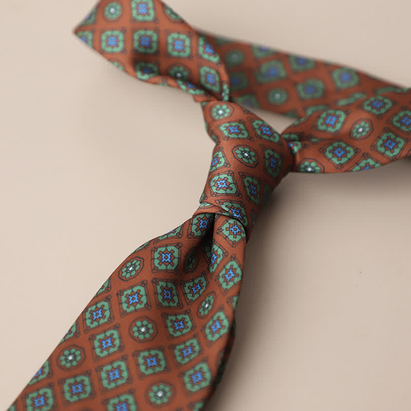 Retro Elegante Blumenmuster Krawatte für Herren