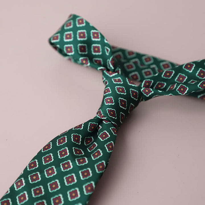 Retro Elegante Blumenmuster Krawatte für Herren