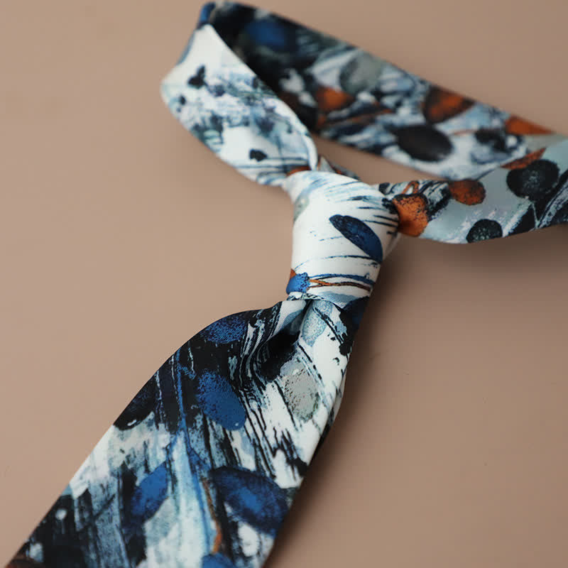 Retro Elegante Blumenmuster Krawatte für Herren