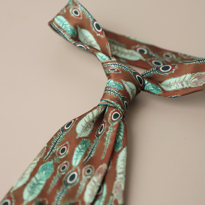Retro Elegante Blumenmuster Krawatte für Herren