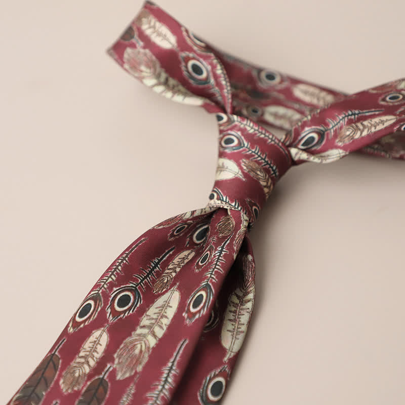 Retro Elegante Blumenmuster Krawatte für Herren
