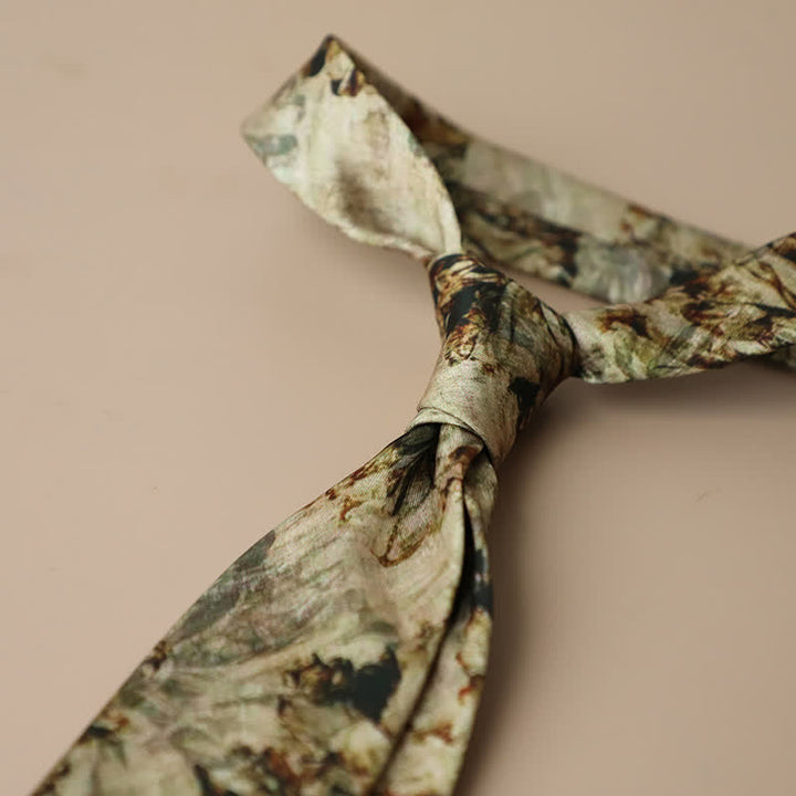 Retro Elegante Blumenmuster Krawatte für Herren