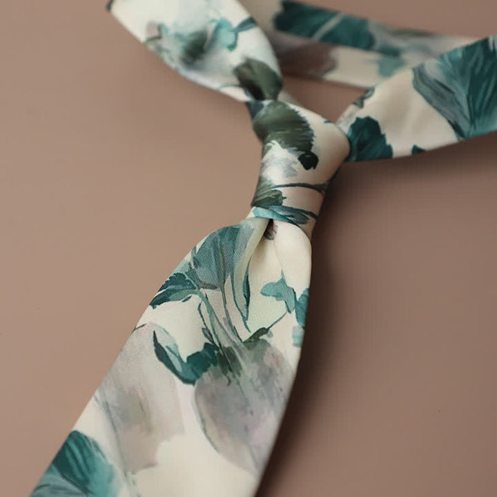 Retro Elegante Blumenmuster Krawatte für Herren