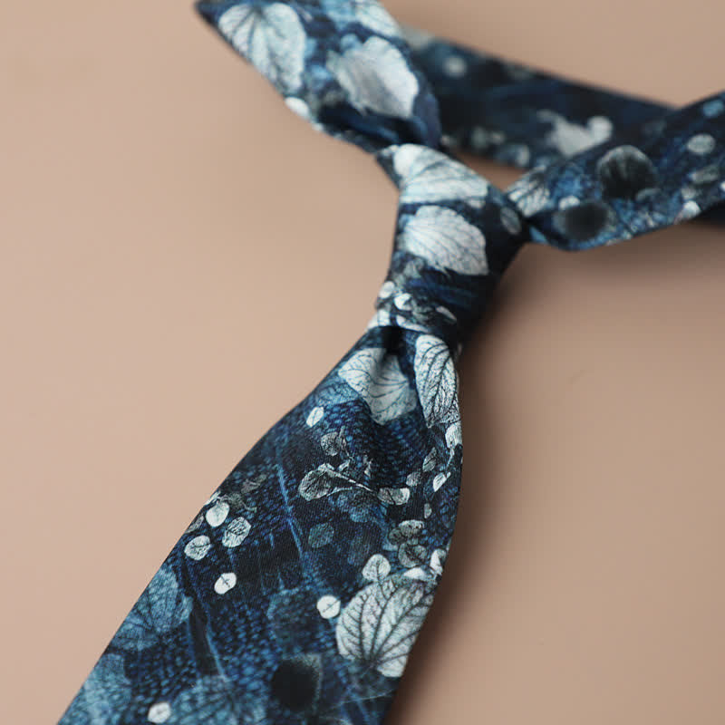 Retro Elegante Blumenmuster Krawatte für Herren