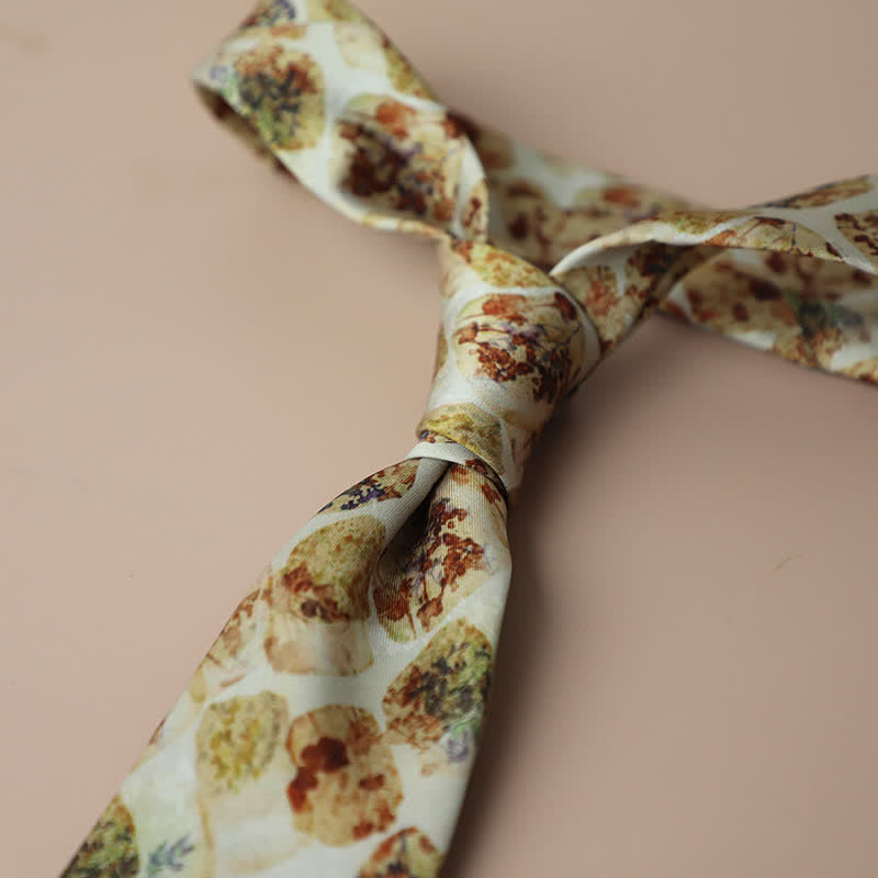 Retro Elegante Blumenmuster Krawatte für Herren