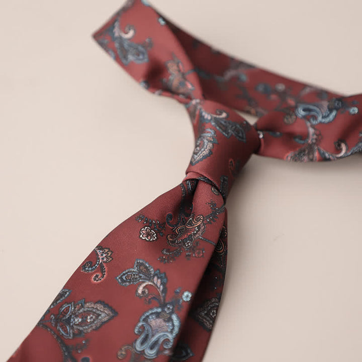 Retro Elegante Blumenmuster Krawatte für Herren