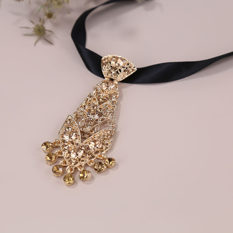 Kurze Krawatte aus Strasskristall für Herren, glitzernde Hochzeitskrawatte