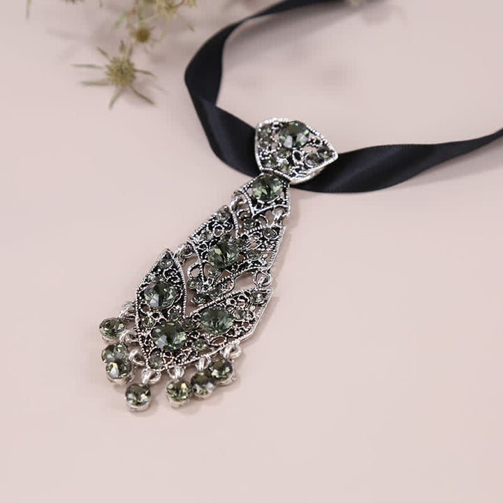 Kurze Krawatte aus Strasskristall für Herren, glitzernde Hochzeitskrawatte