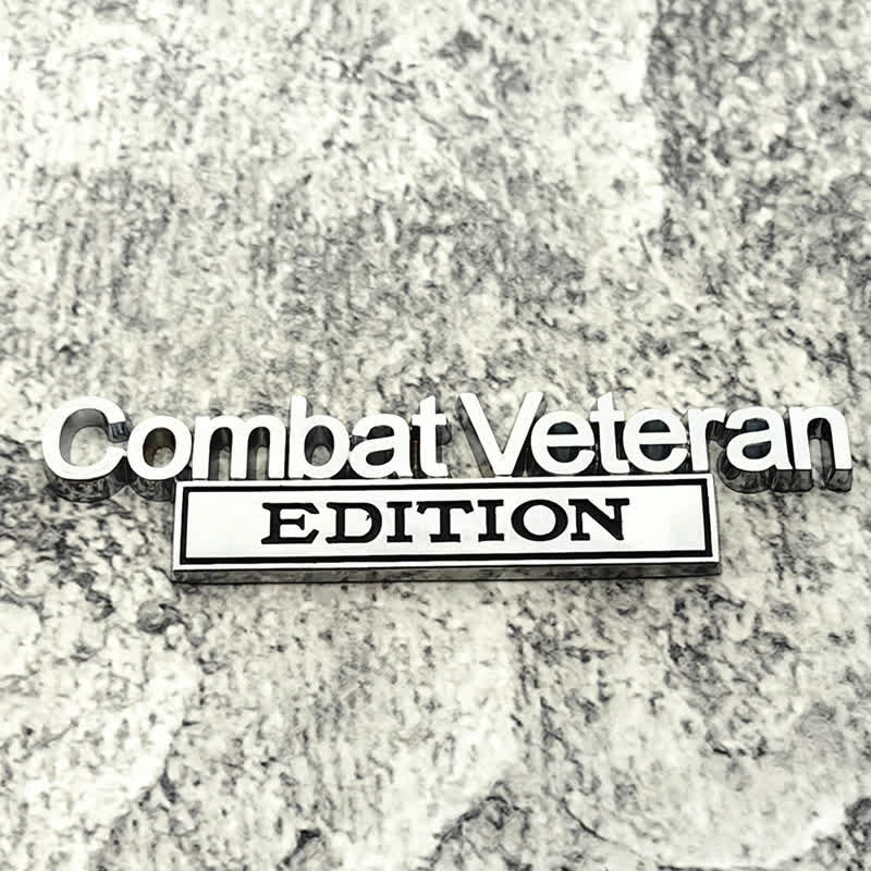 Combat Veteran EDITION Metallaufkleber Autoabzeichen