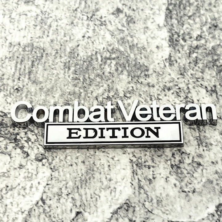 Combat Veteran EDITION Metallaufkleber Autoabzeichen