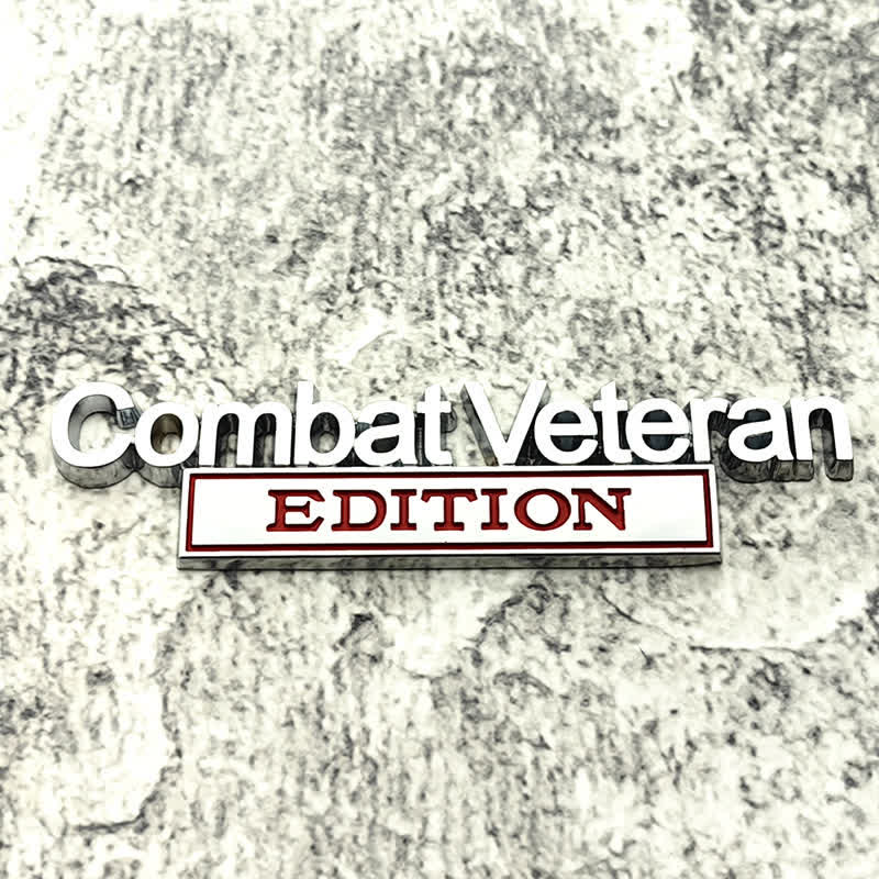 Combat Veteran EDITION Metallaufkleber Autoabzeichen