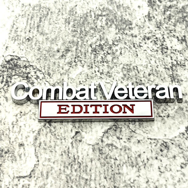 Combat Veteran EDITION Metallaufkleber Autoabzeichen