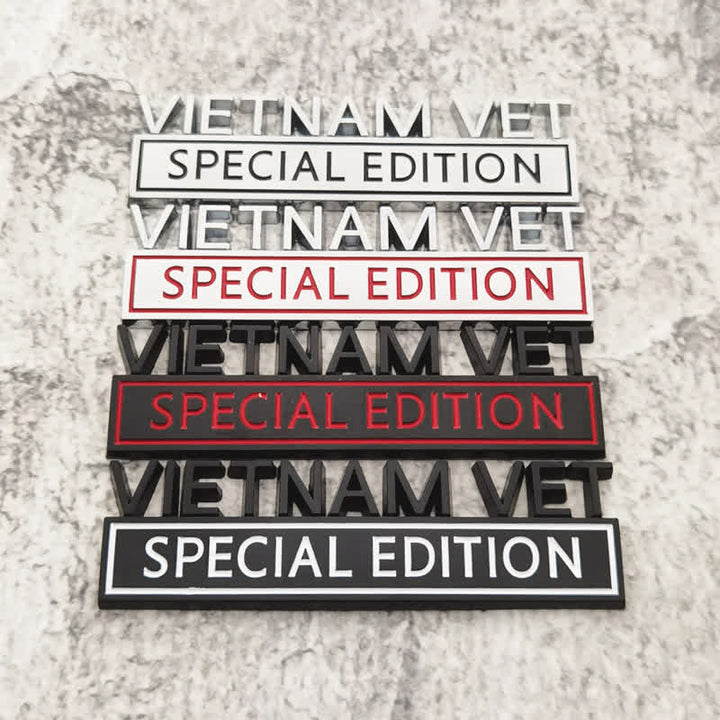 VIETNAM VET EDITION Metallaufkleber Autoabzeichen