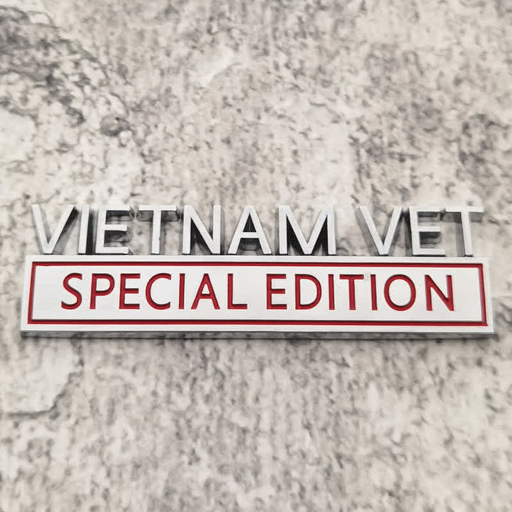 VIETNAM VET EDITION Metallaufkleber Autoabzeichen