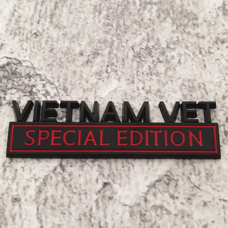 VIETNAM VET EDITION Metallaufkleber Autoabzeichen