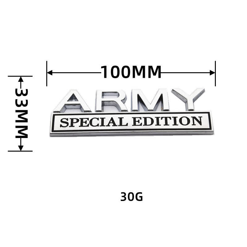 ARMY SPECIAL EDITION Metallaufkleber Autoabzeichen