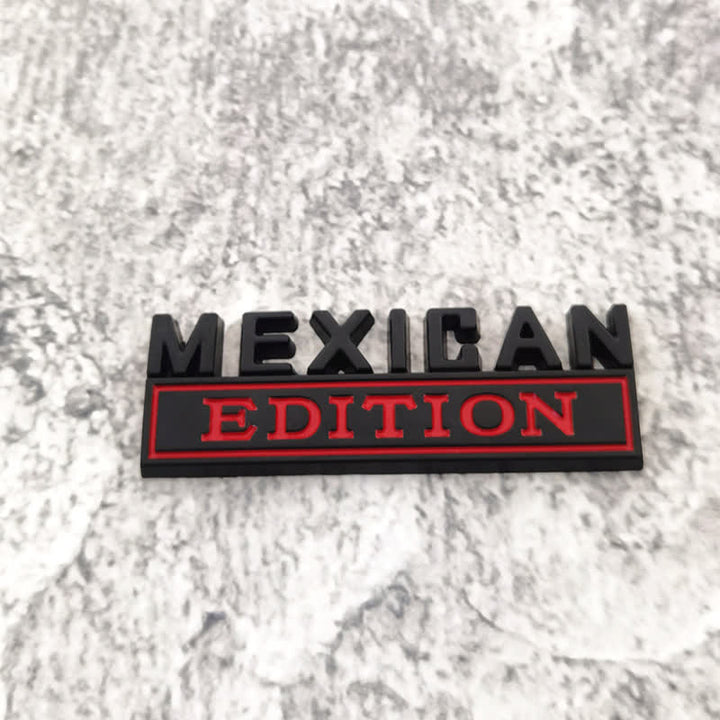 MEXICAN EDITION Metallaufkleber Autoabzeichen