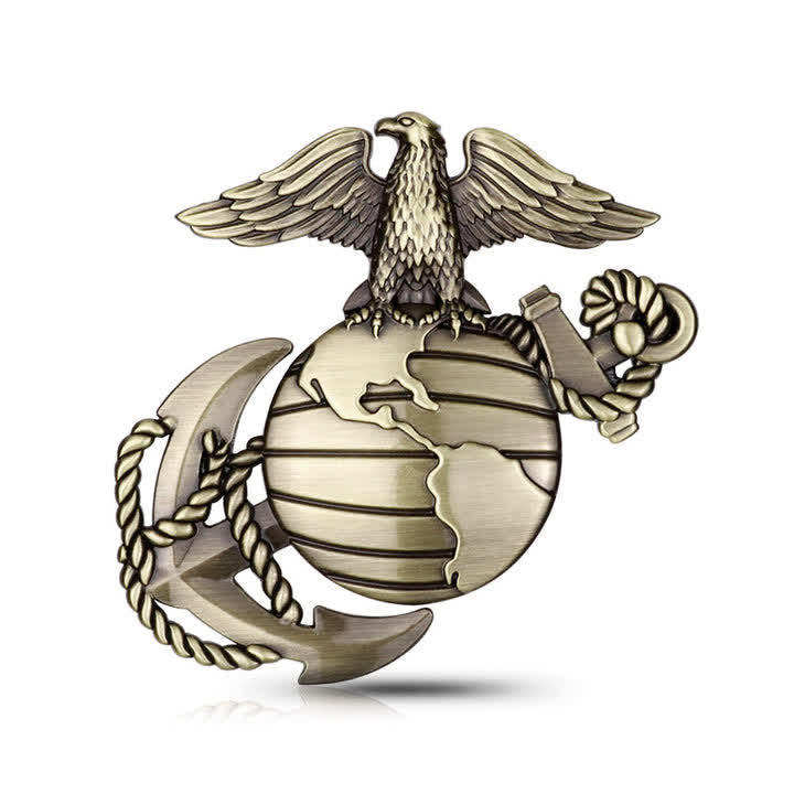 Marine Adler Globus Anker Metall Aufkleber Autoabzeichen
