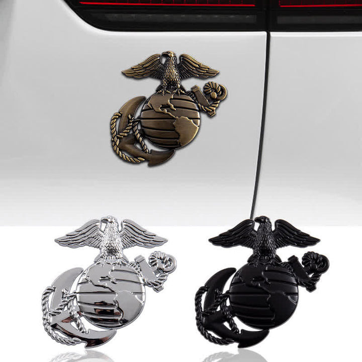Marine Adler Globus Anker Metall Aufkleber Autoabzeichen