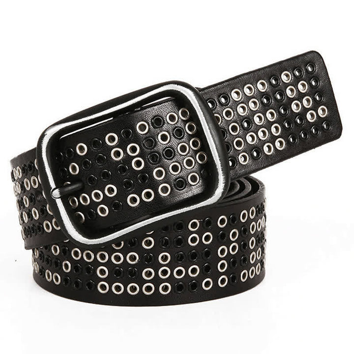 Unisex-Nieten Heavy Metal Cowboy Punk Ledergürtel