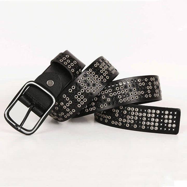 Unisex-Nieten Heavy Metal Cowboy Punk Ledergürtel