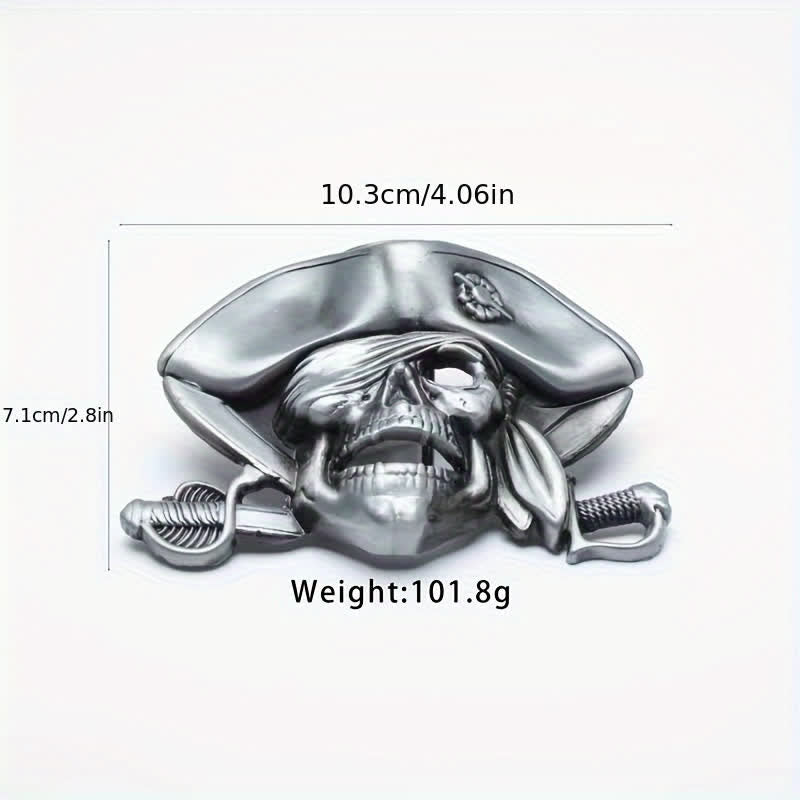Herren-DIY-Punk-Stil Schädel-Piratenschnalle Ledergürtel