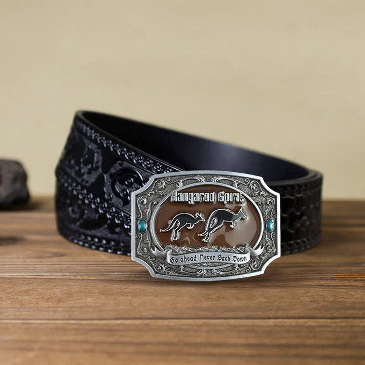 Herrengürtel DIY Känguru Western Wildlife Schnalle Ledergürtel