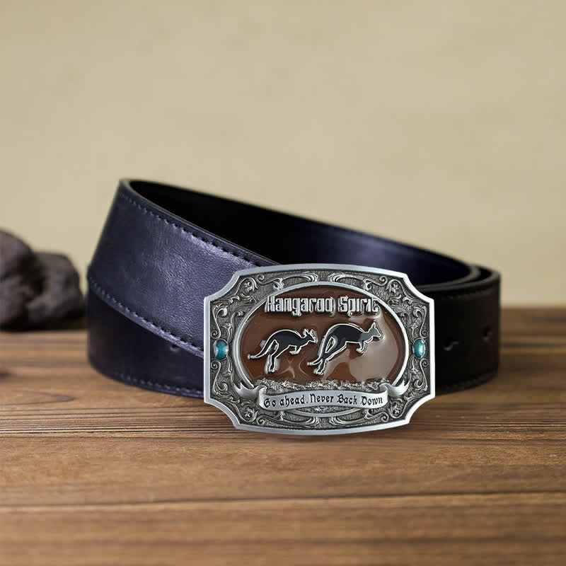 Herrengürtel DIY Känguru Western Wildlife Schnalle Ledergürtel
